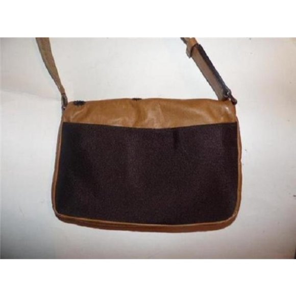 Prada Vintage Tan Leather and Suede with Rivet Design Shoulder Bag - Picture 2 of 8